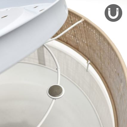 LED plafonsko svetlo SIRJA BOHO LED/20W/230V 4000K Ø 35 cm bež/bela