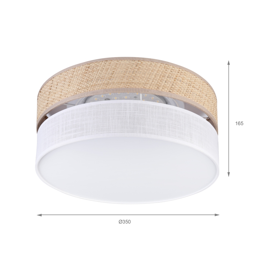 LED plafonsko svetlo SIRJA BOHO LED/20W/230V 4000K Ø 35 cm bež/bela
