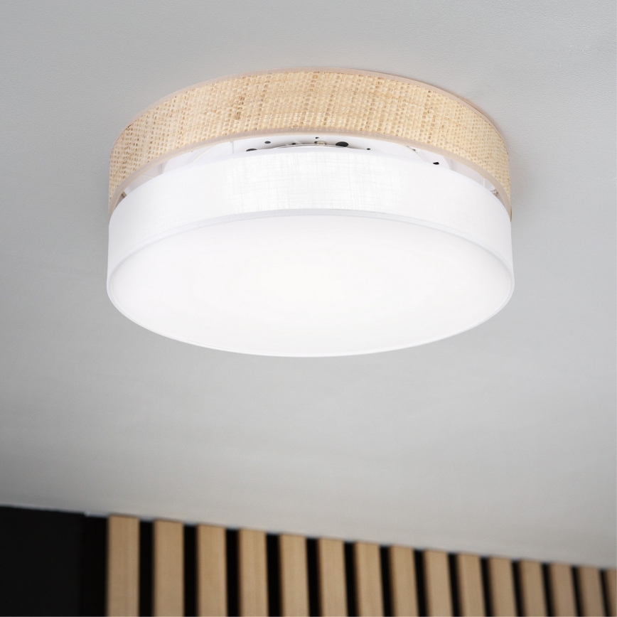 LED plafonsko svetlo SIRJA BOHO LED/36W/230V 4000K prečnik 45 cm bež/bela