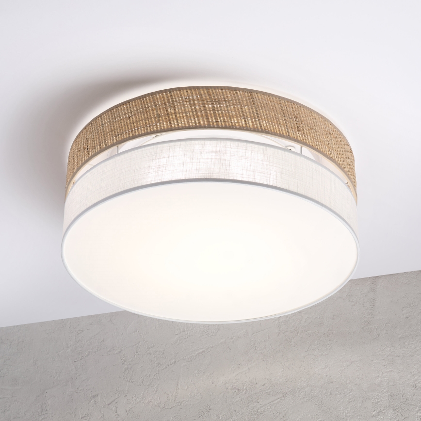 LED plafonsko svetlo SIRJA BOHO LED/36W/230V 4000K prečnik 45 cm bež/bela
