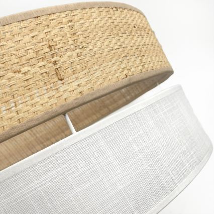 LED plafonsko svetlo SIRJA BOHO LED/36W/230V 4000K prečnik 45 cm bež/bela