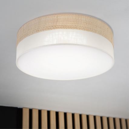 LED plafonsko svetlo SIRJA BOHO LED/36W/230V 4000K prečnik 45 cm bež/krem