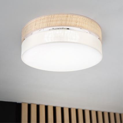 LED stropna svetiljka SIRJA BOHO LED/36W/230V 4000K Ø 45 cm bež/krem