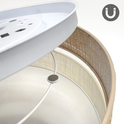LED stropna svetiljka SIRJA BOHO LED/36W/230V 4000K Ø 45 cm bež/krem