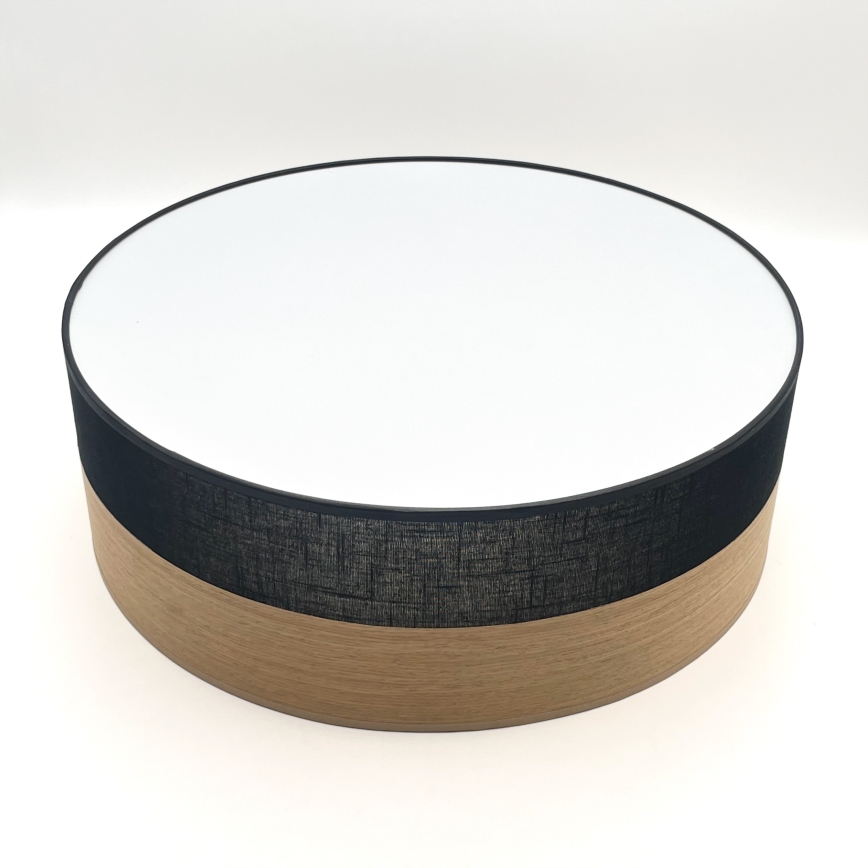 LED plafonsko svetlo SIRJA WOOD LED/36W/230V prečnika 45 cm crna/hrast