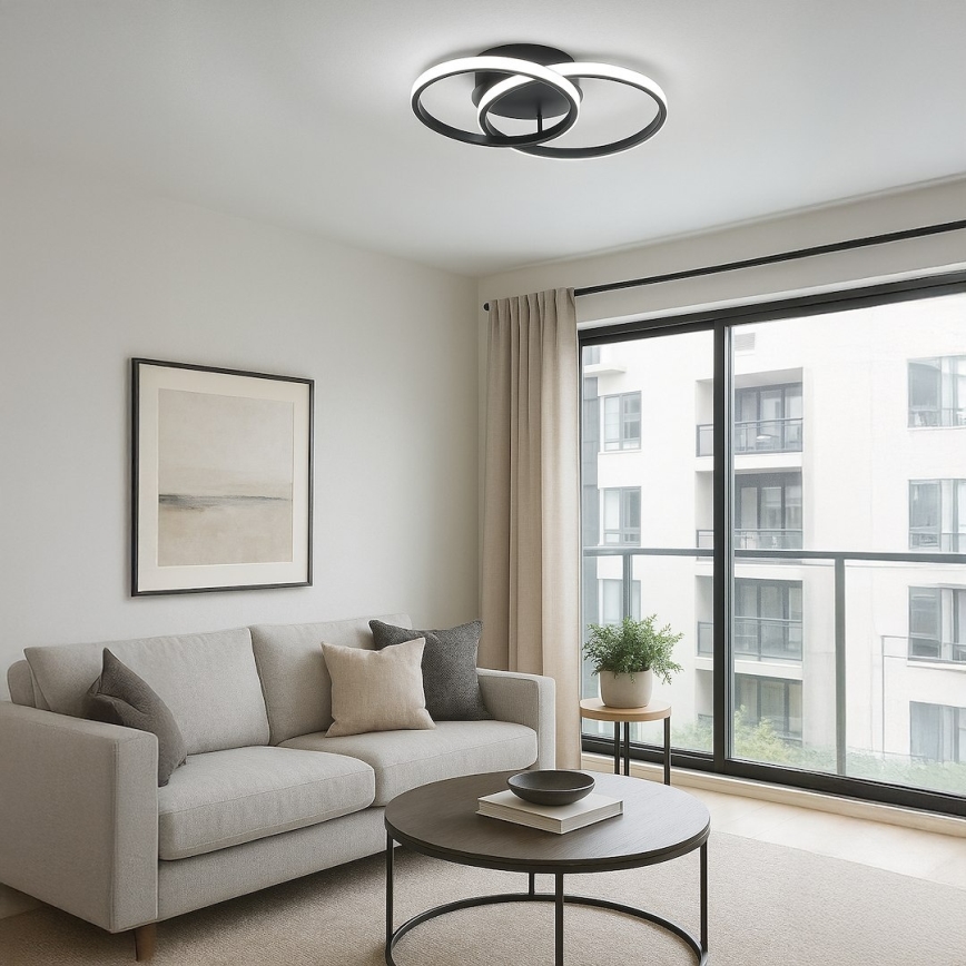 LED plafonsko svetlo TITANO LED/12W/230V crno