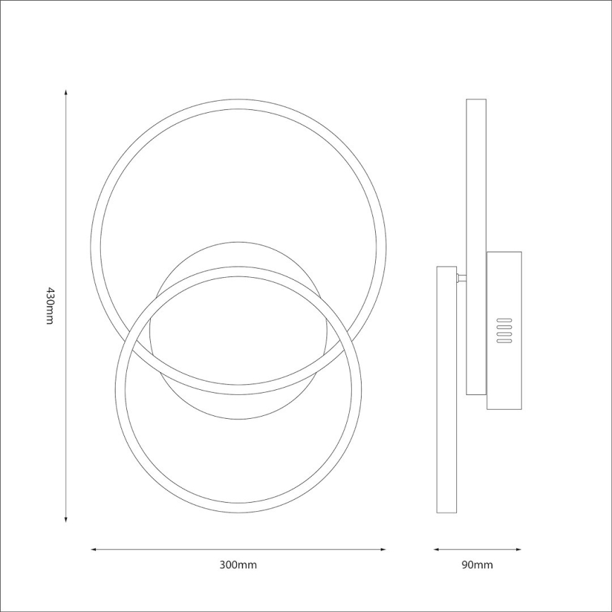 LED plafonsko svetlo TITANO LED/12W/230V crno