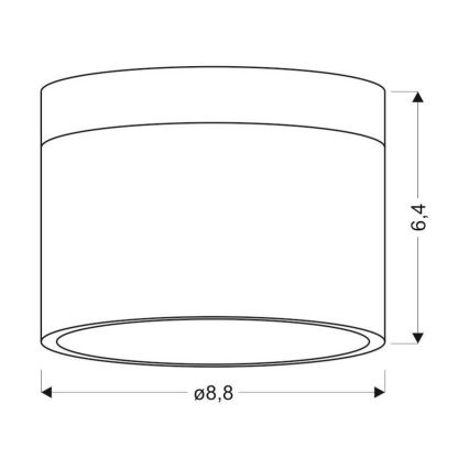 LED plafonsko svetlo TUBA LED/9W/230V belo/bež
