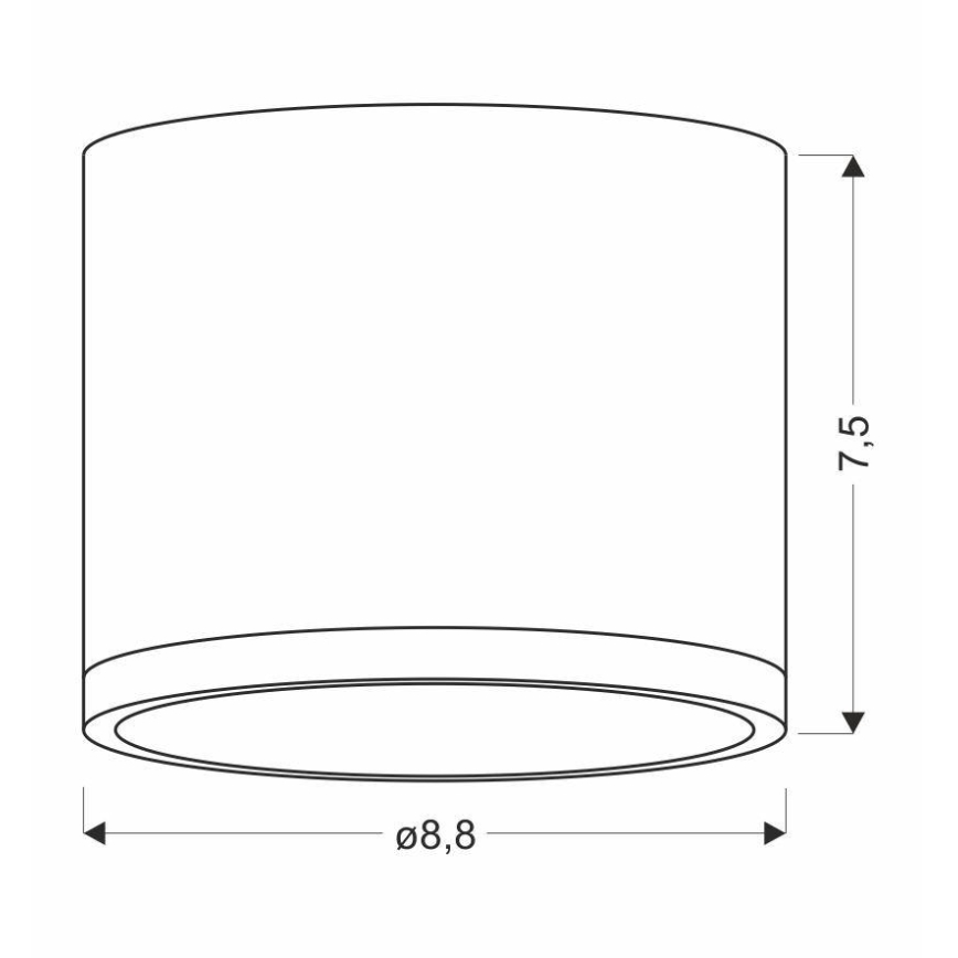 LED plafonsko svetlo TUBA LED/9W/230V