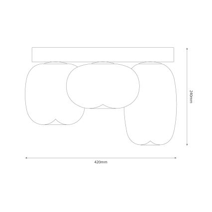 LED plafonsko svetlo VASO LED/12W/230V pr. 42 cm belo