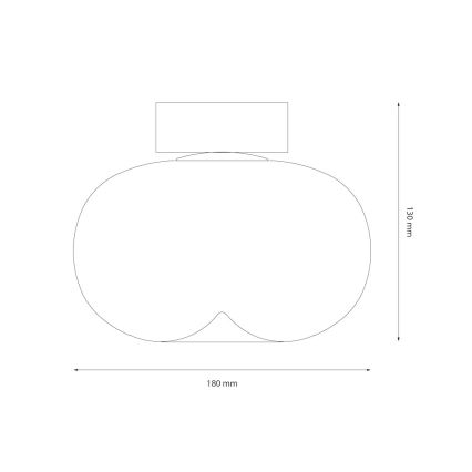 LED plafonsko svetlo VASO LED/4W/230V prečnik 18 cm zlatno/zadimljeno