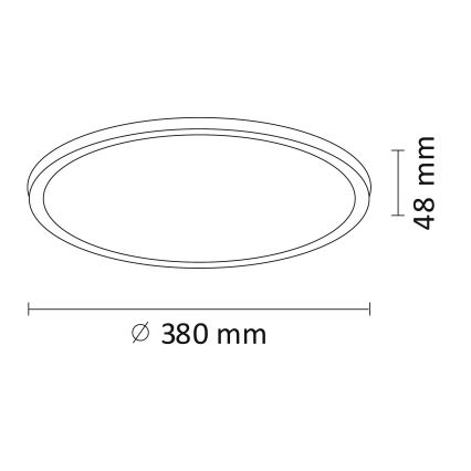LED plafonsko svetlo WOODY LED/24W/230V prečnik 38 cm