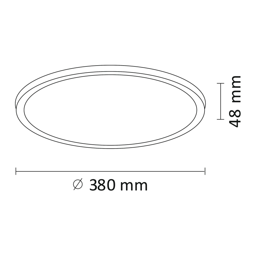 LED plafonsko svetlo WOODY LED/24W/230V prečnik 38 cm