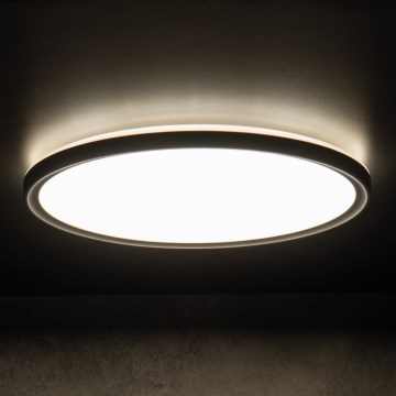 LED plafonsko svetlo za kupatilo AZPO LED/18,5 W/230 V, prečnik 29 cm, IP54, crno