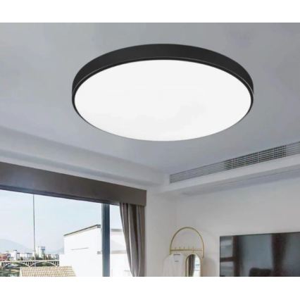 LED plafonsko svetlo za kupatilo CARTER LED/12W/230V 6000K IP44 Ø 22 cm crno