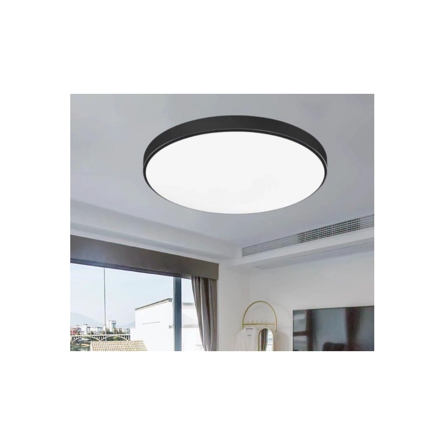 LED plafonsko svetlo za kupatilo CARTER LED/12W/230V 6000K IP44 Ø 22 cm crno