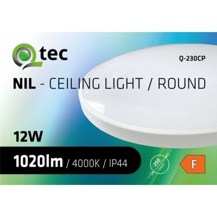 LED plafonsko svetlo za kupatilo CIRCLE LED/12W/230V 4000K Ø 25 cm IP44 belo