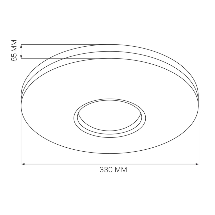 LED plafonsko svetlo za kupatilo DETROIT LED/18W/230V prečnika 33 cm IP44