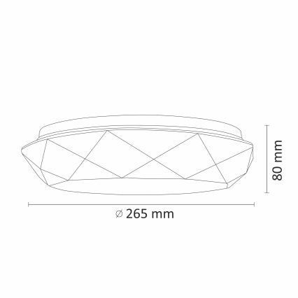 LED plafonsko svetlo za kupatilo GALAXY LED/12W/230V IP44