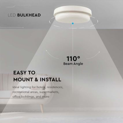 LED plafonsko svetlo za kupatilo LED/12W/230V 6500K IP54, prečnik 15 cm