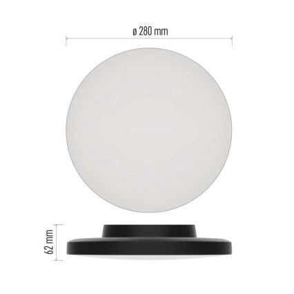 LED plafonsko svetlo za kupatilo LED/15W/230V 3000/4000/5700K IP55 crna
