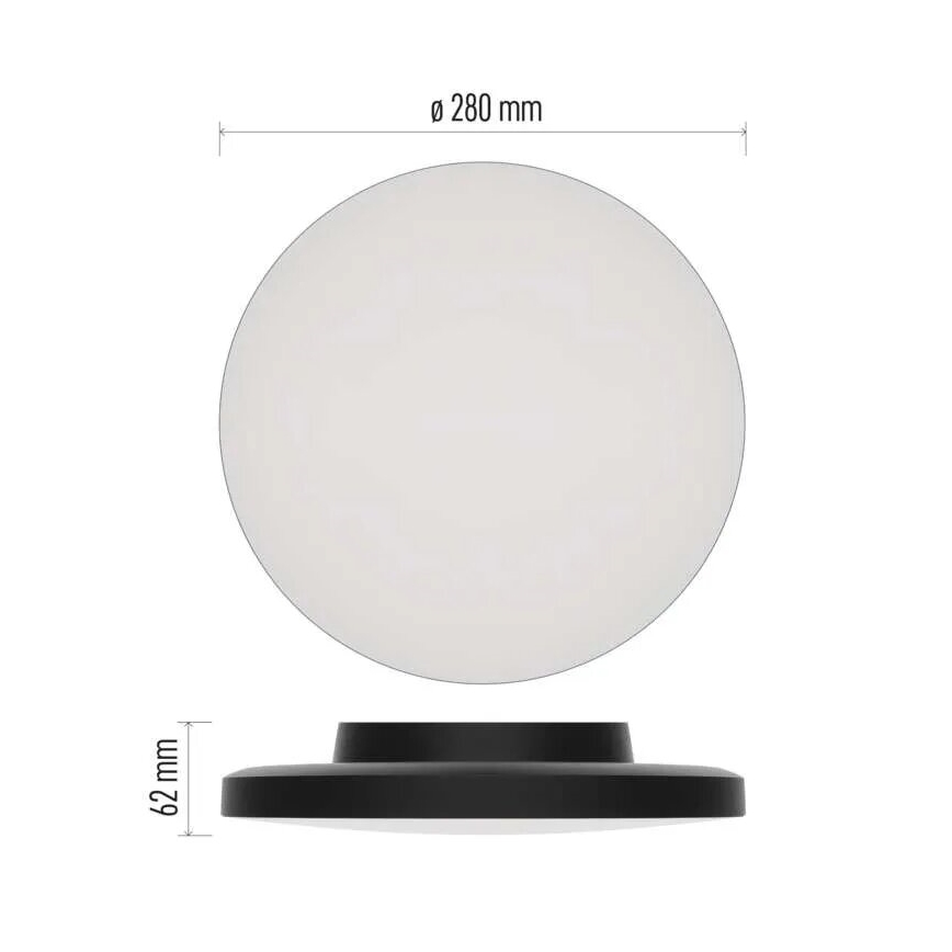LED plafonsko svetlo za kupatilo LED/15W/230V 3000/4000/5700K IP55 crna
