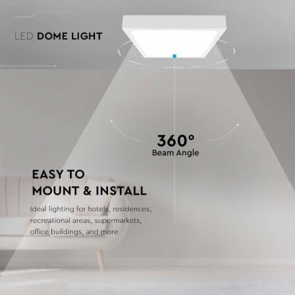 LED plafonsko svetlo za kupatilo LED/18W/230V 3000K IP44 22,5x22,5 cm bela