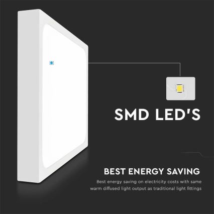 LED plafonsko svetlo za kupatilo LED/18W/230V 3000K IP44 22,5x22,5 cm bela
