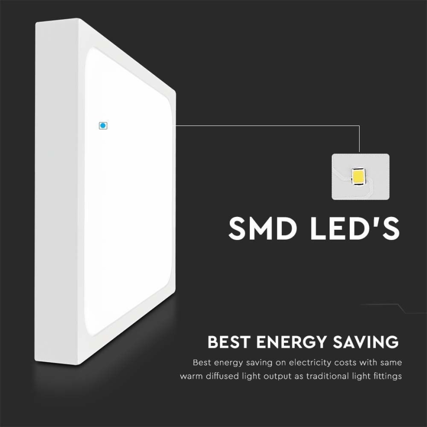 LED plafonsko svetlo za kupatilo LED/18W/230V 3000K IP44 22,5x22,5 cm bela