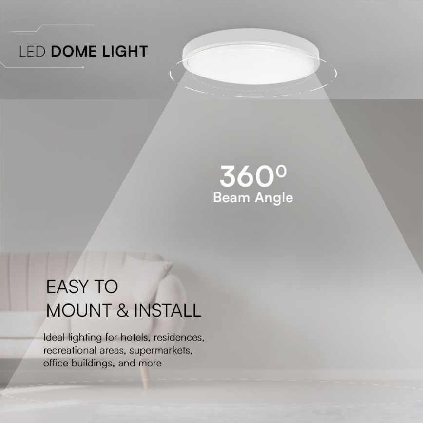 LED plafonsko svetlo za kupatilo SAMSUNG CHIP LED/18W/230V IP44 4000K prečnik 25 cm belo