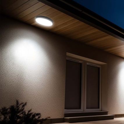LED plafonsko svetlo za kupatilo LED/24W/230V 3000K IP44, prečnik 29,5 cm, crno