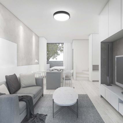 LED kupatilsko plafonsko svetlo LED/24W/230V 6500K IP44 prečnik 29,5 cm crna
