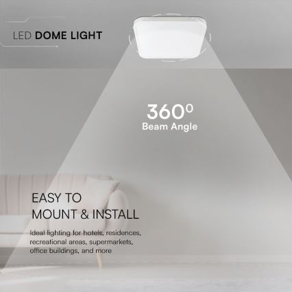 LED plafonsko svetlo za kupatilo SAMSUNG čip LED/24W/230V IP44 6500K 29x29 cm bela