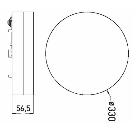 LED plafonsko svetlo za kupatilo LED/30W/230V 3000/4000/6000K prečnik 33 cm IP44