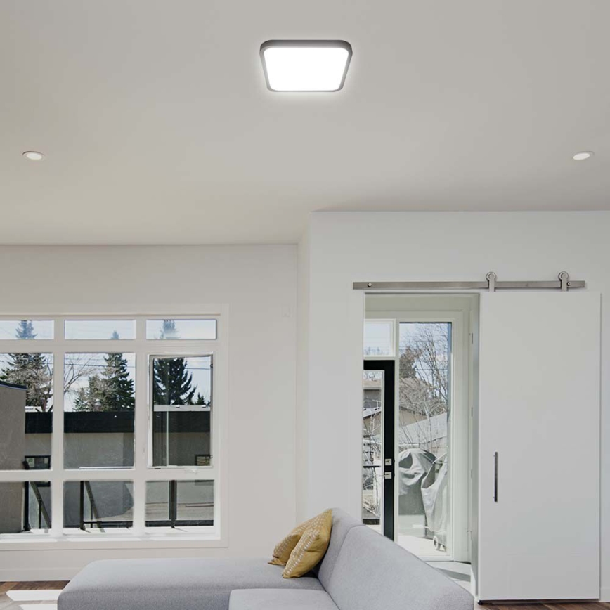 LED plafonsko svetlo za kupatilo LED/48W/230V 4000K IP44 42x42 cm crno