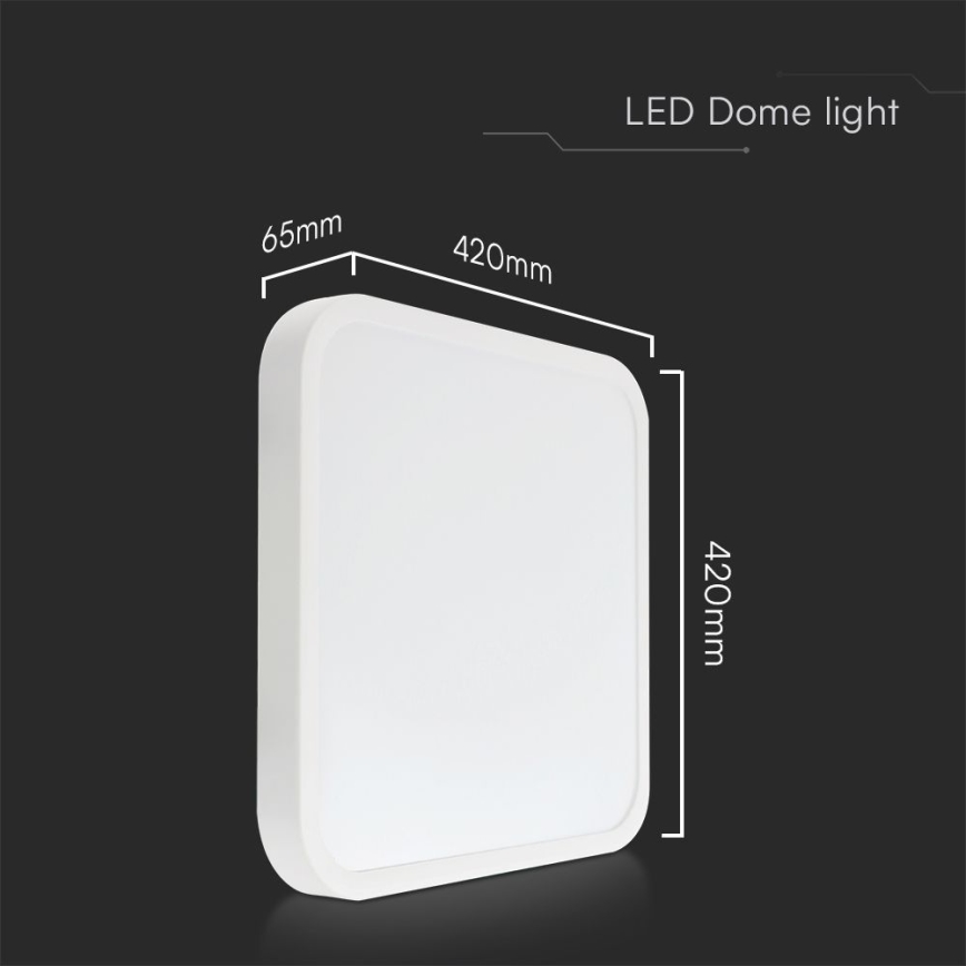 LED plafonsko svetlo za kupatilo SAMSUNG CHIP LED/48W/230V IP44 3000K 42x42 cm belo