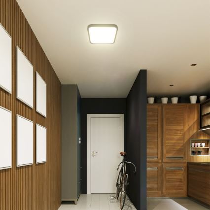 LED plafonjera za kupatilo sa SAMSUNG čipom LED/48W/230V IP44 3000K 42x42 cm, crna