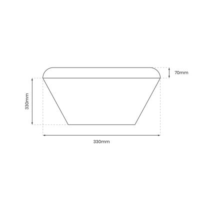 LED plafonsko svetlo za kupatilo NEMO LED/17W/230V IP44 crno