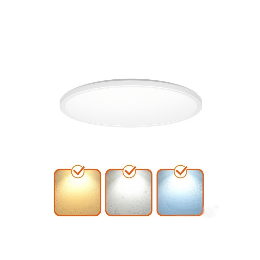 LED stropno svetlo za kupatilo NIVERA LED/12W/230V IP54 3000/4000/6000K preč. 22,5 cm bela