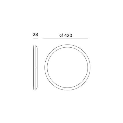 LED plafonsko svetlo za kupatilo NIVERA LED/32W/230V IP54 3000/4000/6000K prečnik 42 cm belo