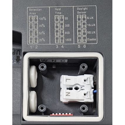 LED kupatilsko stropno svetlo sa senzorom ELLÉ LED/24W/230V 3000/4000/6500K 26x26 cm IP54 antracit