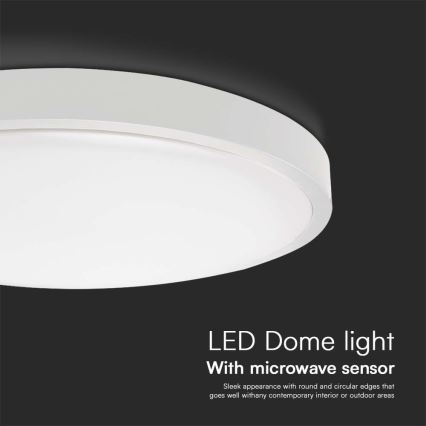 LED stropno svetlo za kupatilo sa senzorom SAMSUNG čip LED/24W/230V IP44 4000K prečnik 35 cm belo + daljinski upravljač