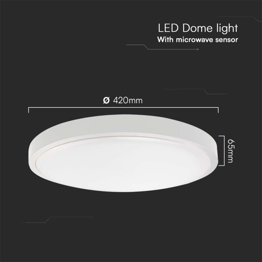 LED plafonsko svetlo za kupatilo sa senzorom LED/36W/230V 4000K IP44 Ø 42 cm belo + daljinski upravljač