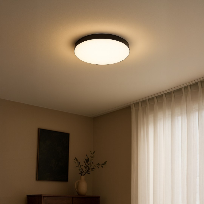LED kupatilsko plafonsko svetlo sa senzorom MAYA LED/13W/230V Ø 33 cm IP44 crno