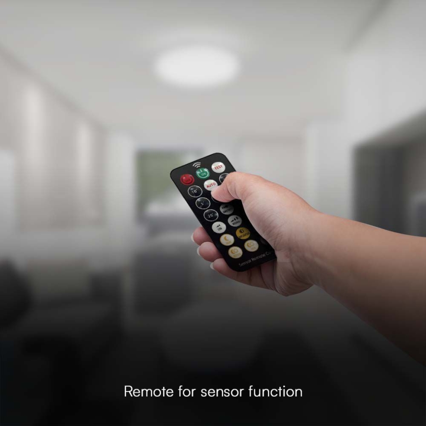 LED stropno svetlo za kupatilo sa senzorom LED/24W/230V 4000K IP44 prečnik 35 cm belo + daljinski upravljač