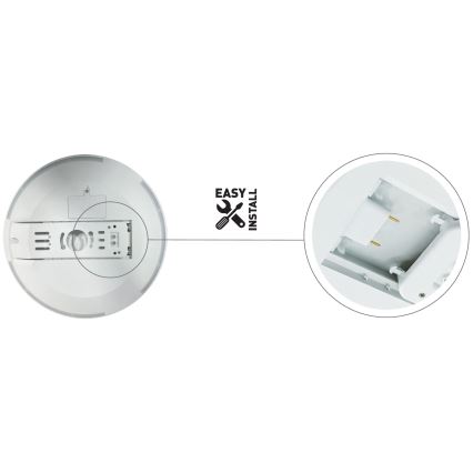 LED prigušiva plafonska lampa za kupatilo SLIDE LED/6/12/18/24W/230V 2900/4000/6200K IP44 bela