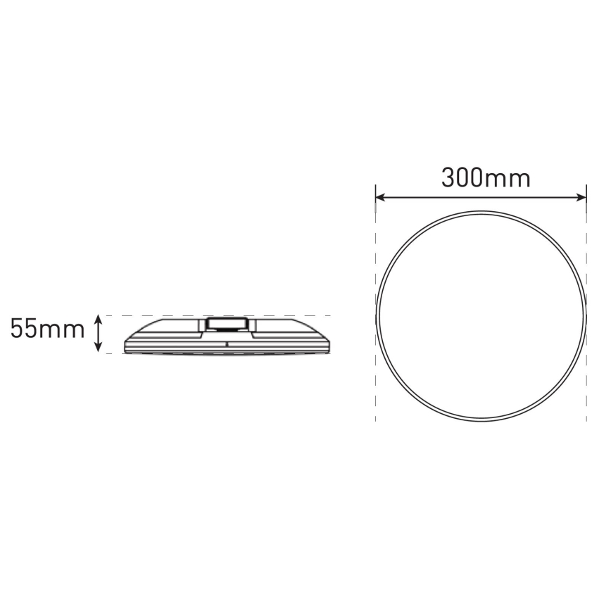LED prigušiva plafonska lampa za kupatilo SLIDE LED/6/12/18/24W/230V 2900/4000/6200K IP44 bela