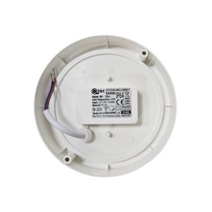 LED plafonsko svetlo za spoljašnju upotrebu LED/8W/230V 4200K prečnik 14 cm IP64 belo