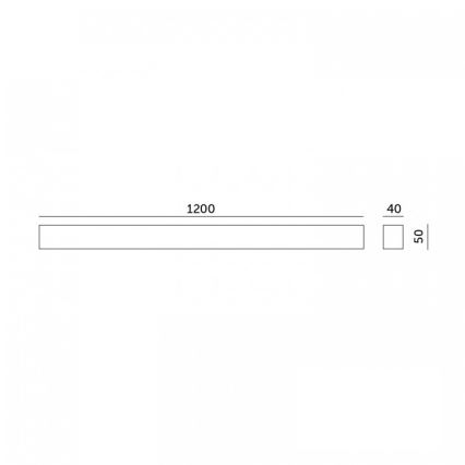 LED stropna nadgradna viseća svetiljka KOLINE LED/40W/230V 3000/4000/6500K 120 cm crna