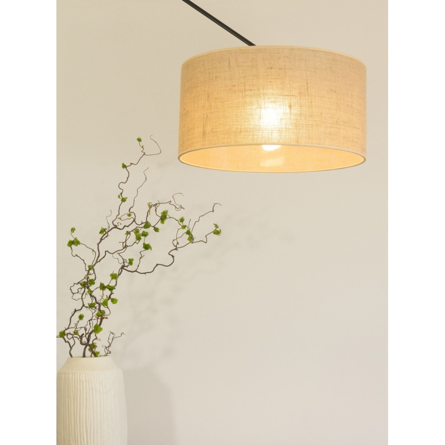 LED podesiv luster na šipci GORTA 1xE27/60W/230V juta